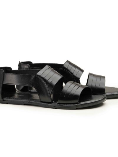 Zipper Sandal - Black