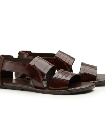 ZIPPER SANDAL BROWN