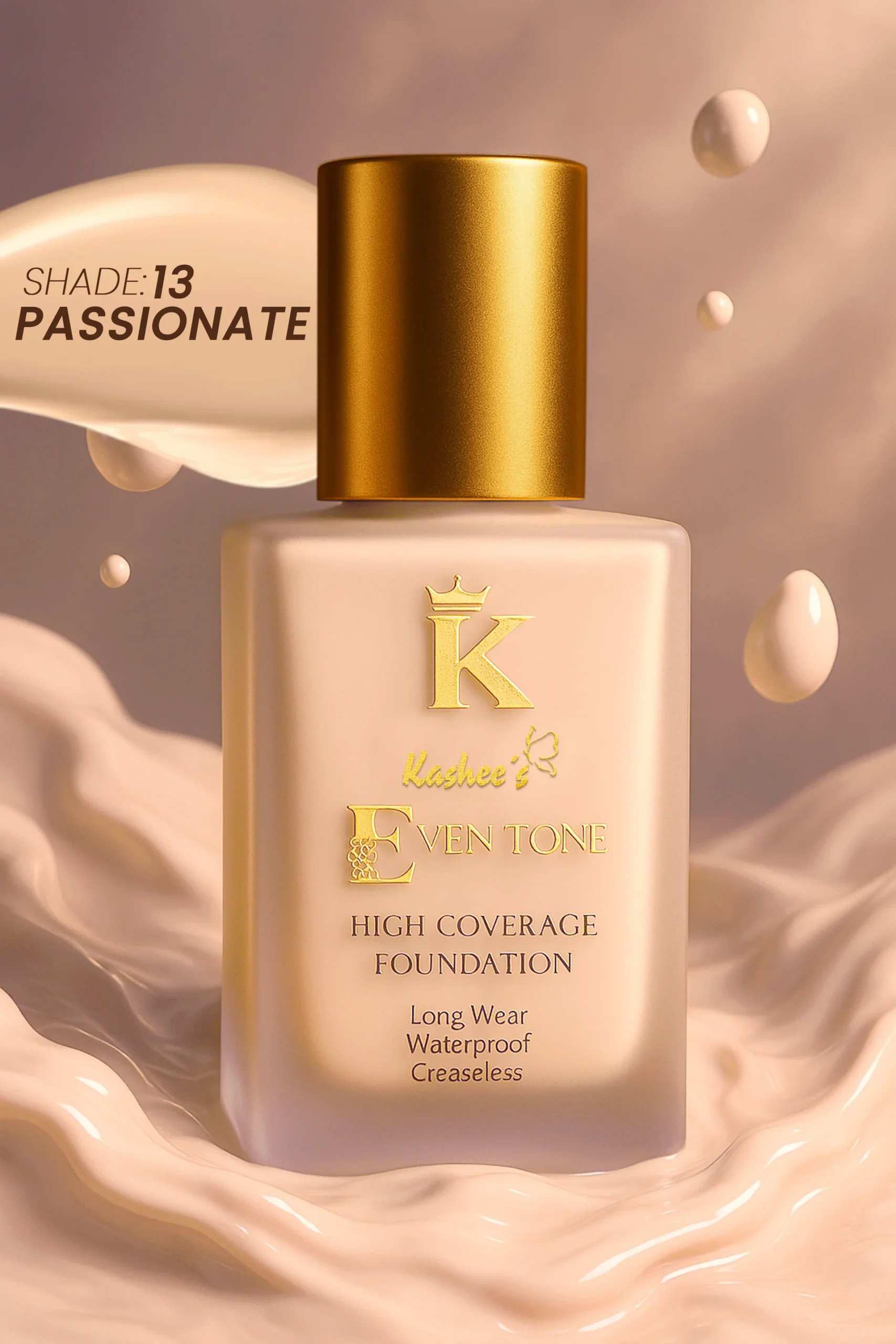 Kashees Liquid Foundation Eventone High Coverage - Passionate 13