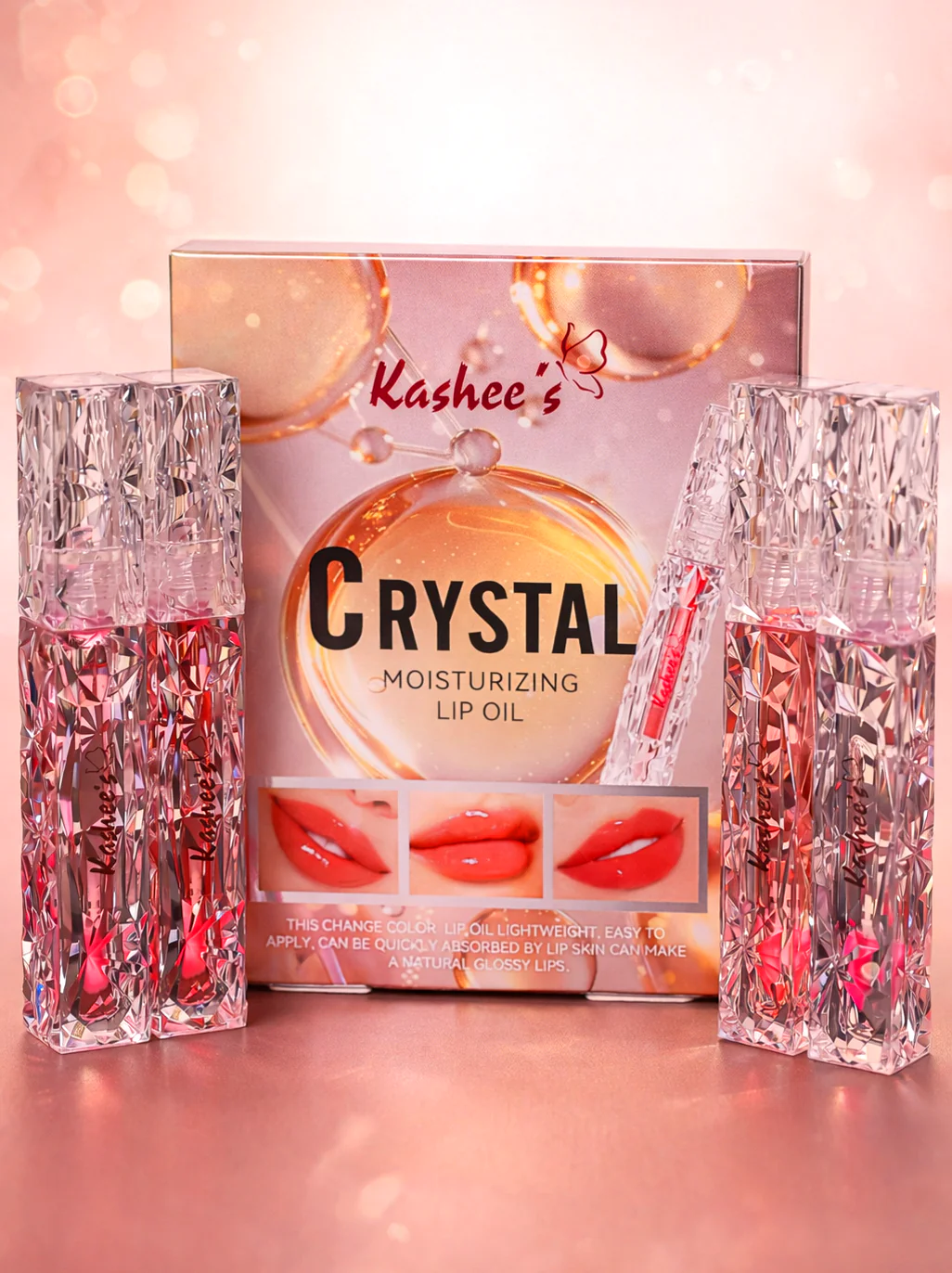 Crystal Moisturizing Lip Oil (Pack of 4 Pcs)
